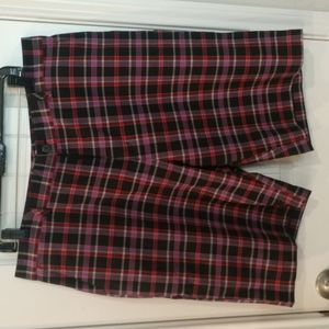 Adidas Men's Plaid Flat Front Golf Shorts 36 Waist